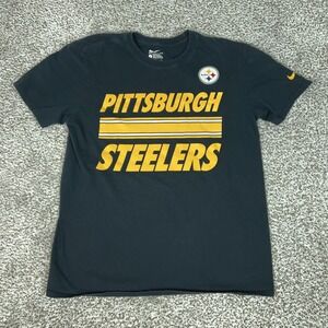 Pittsburgh Steelers Shirt Mens Large Black NFL Football Graphic Tee Nike Sports
